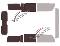 Mascherina per vetri - kit 3/4 posteriore - Hummer H3 5 porte (2005 - 2011)