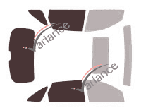 Gabarit vitrage - kit 3/4 arrière - Hyundai Veracruz 5 portes (2007 - 2013)