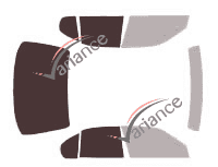 Glazing template - 3/4 rear kit - Infiniti G (2) 20 4-door sedan (1999 - 2002) Glazing template - 3/4 rear kit - Infiniti G (2) 20 4-door sedan (1999 - 2002)
