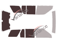 Gabarit vitrage - kit 3/4 arrière - Infiniti QX (2) 4 5 portes (1997 - 2001)