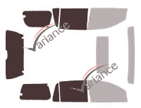 Gabarit vitrage - kit 3/4 arrière - Infiniti QX (1) 56 5 portes (2003 - 2010)