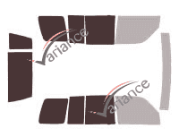 Glazing template - 3/4 rear kit - Isuzu Trooper 5 doors (1991 - 2005)