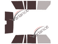 Plantilla de acristalamiento - Kit 3/4 trasero - Land Rover Range Rover (1) 5 puertas (1970 - 1996) Plantilla de acristalamiento - Kit 3/4 trasero - Land Rover Range Rover (1) 5 puertas (1970 - 1996)