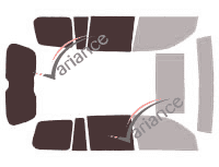 Glazing template - 3/4 rear kit - Lexus LX (3) 5 doors (2008 - 2018)