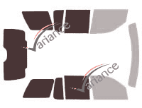 Gabarit vitrage - kit 3/4 arrière - Lincoln Aviator (1) 5 portes (2003 - 2009)