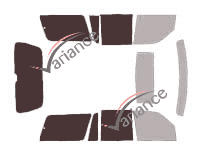 Plantilla de acristalamiento - Kit 3/4 trasero - Lincoln Navigator (1) 5 puertas (1997 - 2002)