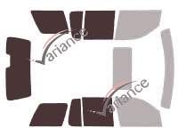 Gabarit vitrage - kit 3/4 arrière - Mercury Mountaineer (3) 5 portes (2006 - 2012)