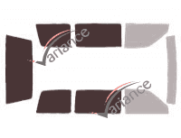 Plantilla de acristalamiento - Kit 3/4 trasero - Chrysler Voyager (1) 5 puertas (1983 - 1990)