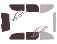 Mascherina per vetri - Kit 3/4 posteriore - Dodge Gran Caravan (4) 5 porte (2001 - 2007)