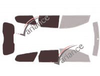 Gabarit vitrage - kit 3/4 arrière - Ford Mondeo (3) Break 5 portes (2007 - 2015)