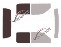 Gabarit vitrage - kit 3/4 arrière - Ford Ranger (2) Pick-up 4 portes (2006 - 2012)
