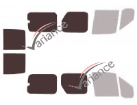 Mascherina per vetri - kit 3/4 posteriore - Ford Connect (1) Tourneo 6 porte (2002 - 2013) Mascherina per vetri - kit 3/4 posteriore - Ford Connect (1) Tourneo 6 porte (2002 - 2013)