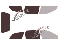 Mascherina per vetri - Kit 3/4 posteriore - Chevrolet Nubira Break 5 porte (2008 - 2011)