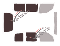 Plantilla de acristalamiento - Kit 3/4 trasero - Renault Kangoo (1) 4 puertas (1997 - 2008) Plantilla de acristalamiento - Kit 3/4 trasero - Renault Kangoo (1) 4 puertas (1997 - 2008)