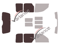 Template for glazing - kit 3/4 rear - Citroën Berlingo (1) 5 portes (1996 - 2008) Template for glazing - kit 3/4 rear - Citroën Berlingo (1) 5 portes (1996 - 2008)