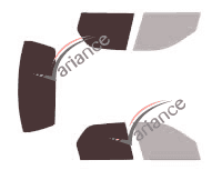 Gabarit vitrage - kit 3/4 arrière - Fiat Palio (1) 5 portes (1996 - 2009)
