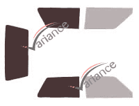 Mascherina per vetri - Kit 3/4 posteriore - Fiat Uno 3 porte (1983 - 1993)