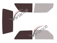 Glazing template - kit 3/4 rear - Volkswagen Golf (2) 3 portes (1987 - 1992) Glazing template - kit 3/4 rear - Volkswagen Golf (2) 3 portes (1987 - 1992)