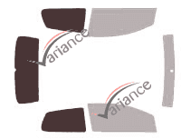 Plantilla de acristalamiento - Kit 3/4 trasero - Volkswagen Fox 3 puertas (2005 - 2012) Plantilla de acristalamiento - Kit 3/4 trasero - Volkswagen Fox 3 puertas (2005 - 2012)