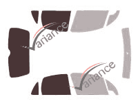 Schablone Verglasung - Kit 3/4 hinten - Citroën C3 (1) 5 Türen (2002 - 2009) Schablone Verglasung - Kit 3/4 hinten - Citroën C3 (1) 5 Türen (2002 - 2009)