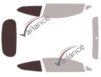 Plantilla de acristalamiento - kit 3/4 trasero - Ford Fiesta (6) 3 portes (2008 - 2017)