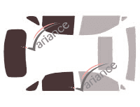 Glazing template - 3/4 rear kit - Lexus RX (3) 5 doors (2009 - 2015)