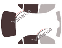 Schablone Verglasung - Kit 3/4 hinten - Mercedes-Benz S-Klasse (3) Langversion Limousine 4 Türen (1998 - 2005)