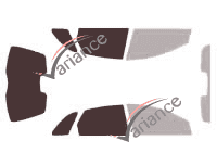 Glazing template - 3/4 rear kit - Citroën C5 (1) (phase 1) 5 doors (2001 - 2004) Glazing template - 3/4 rear kit - Citroën C5 (1) (phase 1) 5 doors (2001 - 2004)
