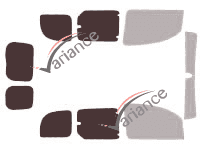 Plantilla de acristalamiento - Kit 3/4 trasero - Renault Kangoo (2) 6 puertas (2008 - 2022) Plantilla de acristalamiento - Kit 3/4 trasero - Renault Kangoo (2) 6 puertas (2008 - 2022)