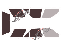 Gabarit vitrage - kit 3/4 arrière - Peugeot 405 Break 5 portes (1987 - 1997)