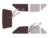 Glazing template - 3/4 rear kit - Volkswagen Polo (2) Coupe 3 doors (1981 - 1994) Glazing template - 3/4 rear kit - Volkswagen Polo (2) Coupe 3 doors (1981 - 1994)