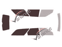 Plantilla de acristalamiento - Kit 3/4 trasero - Citroën Xantia Break 5 puertas (1995 - 2002) Plantilla de acristalamiento - Kit 3/4 trasero - Citroën Xantia Break 5 puertas (1995 - 2002)