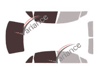 Glazing template - 3/4 rear kit - Citroën C4 (1) Sedan 4 doors (2007 - 2018) Glazing template - 3/4 rear kit - Citroën C4 (1) Sedan 4 doors (2007 - 2018)