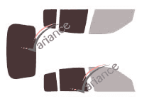 Gabarit vitrage - kit 3/4 arrière - Renault Clio (2) Classic Berline 4 portes (1999 - 2008) Gabarit vitrage - kit 3/4 arrière - Renault Clio (2) Classic Berline 4 portes (1999 - 2008)