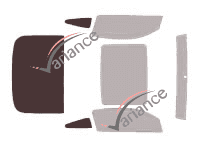 Glazing template - kit 3/4 rear - Ford Mustang (5) Coupe 2 portes (2009 - 2015)