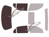 Verglasungsschablone - Kit 3/4 hinten - Jaguar XJ (5) Court Limousine 4 Türen (2003 - 2010)