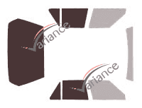 Glazing template - 3/4 rear kit - Renault R 11 5 doors (1983 - 1989) Glazing template - 3/4 rear kit - Renault R 11 5 doors (1983 - 1989)