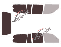 Gabarit vitrage - kit 3/4 arrière - Lexus LX (2) 5 portes (1998 - 2007)