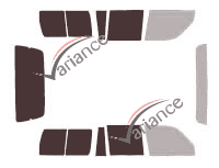 Glazing template - 3/4 rear kit - Lexus LX (1) 5 doors (1995 - 1998)