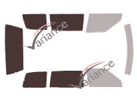 Mascherina per vetri - kit 3/4 posteriore - Mazda MPV (1) 4 porte (1989 - 1995)
