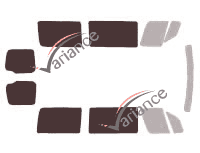 Glazing template - 3/4 rear kit - Mercedes-Benz Sprinter (2) Short 5-door (2006 - 2018) Glazing template - 3/4 rear kit - Mercedes-Benz Sprinter (2) Short 5-door (2006 - 2018)