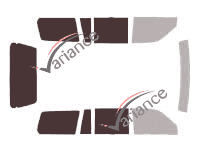 Plantilla de acristalamiento - Kit 3/4 trasero - Mitsubishi Montero (1) Sport 5 puertas (1997 - 2008)