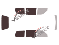 Mascherina per vetri - kit 3/4 posteriore - Nissan Serena 5 porte (1991 - 2002)