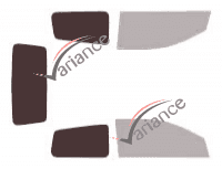 Mascherina per vetri - Kit 3/4 posteriore - Daihatsu Cuore (6) 3 porte (2003 - 2008)