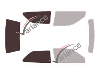 Schablone Verglasung - Kit 3/4 hinten - Suzuki Swift (2) 3 Türen (1988 - 1994) Schablone Verglasung - Kit 3/4 hinten - Suzuki Swift (2) 3 Türen (1988 - 1994)