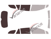 Glazing template - 3/4 rear kit - Toyota Avensis (4) Estate 5 doors (2009 - 2018)