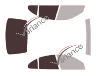 Glazing template - 3/4 rear kit - Renault Megane (1) Classic Sedan 4 doors (1995 - 2002)