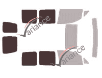 Glazing template - 3/4 rear kit - Volkswagen Caddy (4) 5 doors (2016 - 2020) Glazing template - 3/4 rear kit - Volkswagen Caddy (4) 5 doors (2016 - 2020)