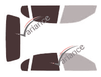 Gabarit vitrage - kit 3/4 arrière - Chrysler New Yorker Berline 4 portes (1994 - 1997)