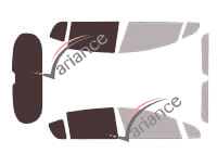 Glazing template - kit 3/4 rear - Peugeot 3008 (1) 5 doors (2009 - 2016) Glazing template - kit 3/4 rear - Peugeot 3008 (1) 5 doors (2009 - 2016)